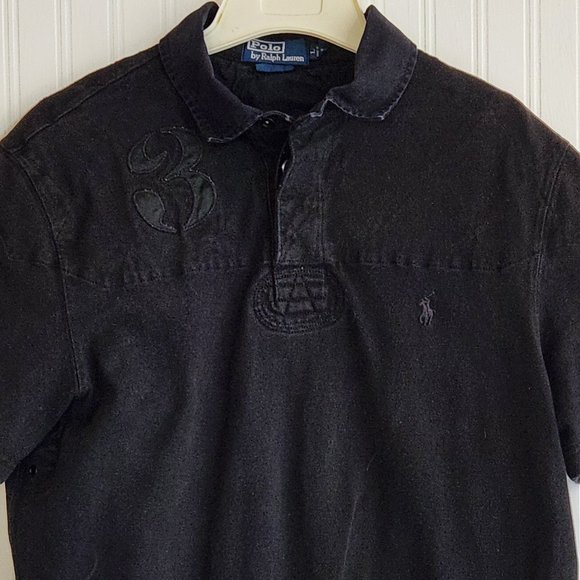 POLO RALPH LAUREN Custom Fit Men's Black Polo Shirt - Large - Picture 4 of 5